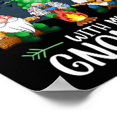 Camping With My Gnomies Funny Gnome Camp Women Men Poster (Hoek)