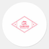Camping Wives - Roze Sticker (Voorkant)