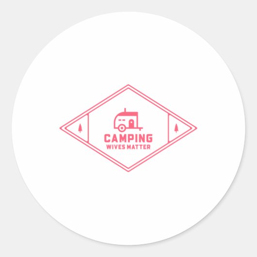 Camping Wives - Roze Sticker (Voorkant)