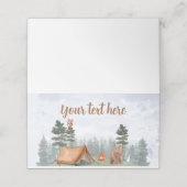 Camping Woodland Forest Place Kaart Plaatskaartje (Buitenkant ongevouwen)