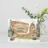 Camping Woodland National Park Birthday Kaart (Staand voorkant)