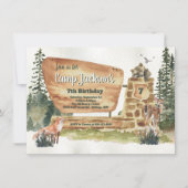 Camping Woodland National Park Birthday Kaart (Voorkant)