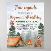 Camping Woodland Time Capsule Poster (Voorkant)