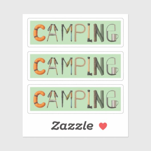Camping Word Sticker Set (Vel)