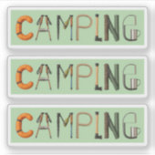 Camping Word Sticker Set (Voorkant)
