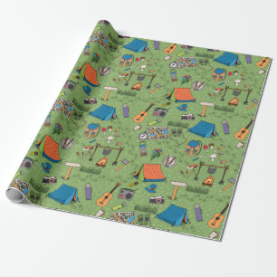 Camping Wrapping Paper Cadeaupapier