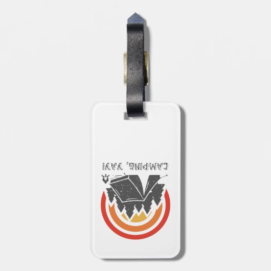 Camping, Yay. Bagagelabel (Achterkant verticaal)