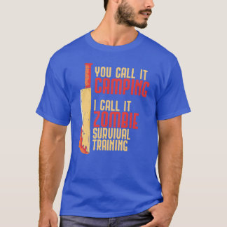 Camping Zombieregen Griezeldonatie voor Halloween T-shirt