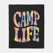 Camping Zomer Meisjes Camp Life Stropdas-Die Retro Fleece Deken (Voorkant)