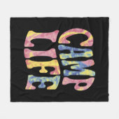 Camping Zomer Meisjes Camp Life Stropdas-Die Retro Fleece Deken (Voorkant (Horizontaal))