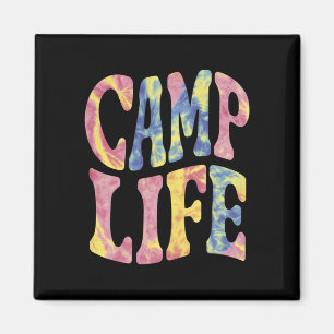 Camping Zomer Meisjes Camp Life Stropdas-Die Retro Magneet