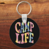 Camping Zomer Meisjes Camp Life Stropdas-Die Retro Sleutelhanger (Voorkant)