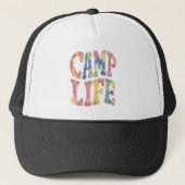 Camping Zomer Meisjes Camp Life Stropdas-Die Retro Trucker Pet (Voorkant)