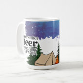 Camping zonder bier koffiemok (Voorkant links)