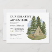 Campingavontuur wacht Geslacht Neutrale Baby Kaart (Voorkant)