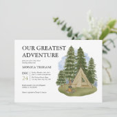 Campingavontuur wacht Geslacht Neutrale Baby Kaart (Staand voorkant)