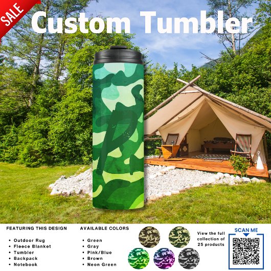 Campingbeker | BEGINSEL Camouflage Kids Tiener Thermosbeker