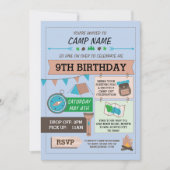 CAMPINGCamp Out BUG BIRTHDAY PARTY boys nodigen Kaart (Voorkant)