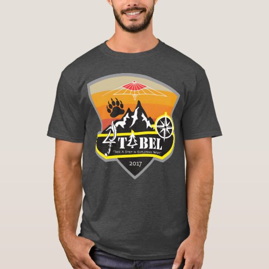 Campingdag retro t-shirt (Voorkant)