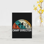 Campingdirecteur - Retro Camping Graphic Mini Kaart (Gele Bloem)