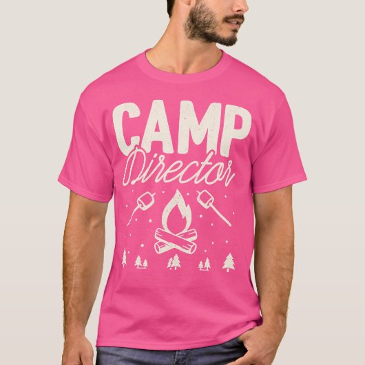 Campingdirecteur Shirt Funny Camping Wandelberg (Voorkant)