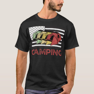 Campingeam Vintage Amerikaanse Vlag meisje T-shirt