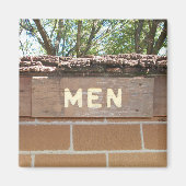 Campingherinneringen Mannen Toilet Bord Magneet (Voorkant)