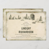 Campingillustratie Camping vrijgezellenfeest Kaart (Voorkant / Achterkant)