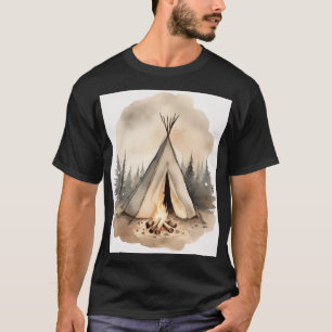 Campingliefhebber Geschenk Vintage Tent Kampeer vu T-shirt
