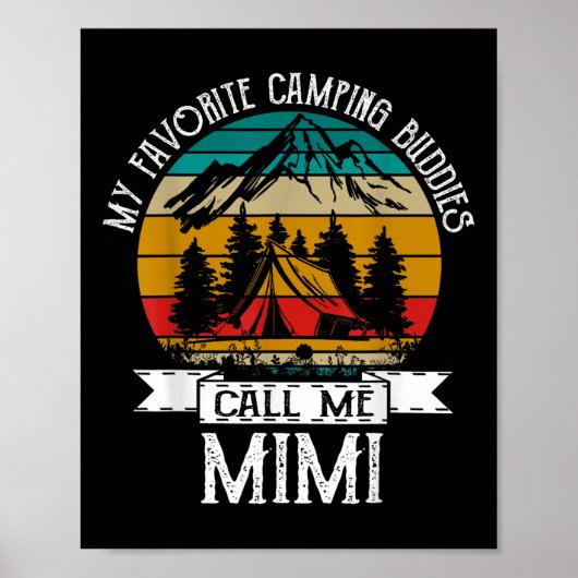 Campingmaatjes noemen me Camping Mimi Camper Poster (Voorkant)