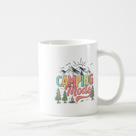 Campingmodus Aan Grappige Camper Natuurliefhebber Koffiemok (Rechts)