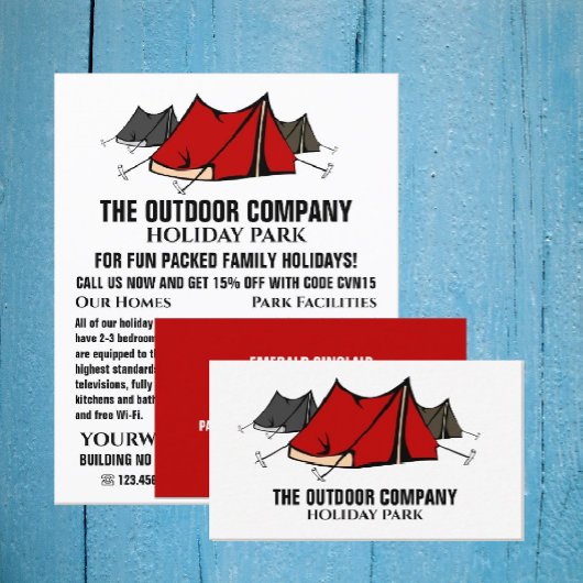 Campings, Vakantiepark Reclame Flyer