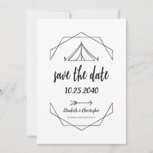 Campingtent Buiten Huwelijk Opslag De Datum Save The Date