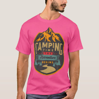 Campingtijd Het avontuur begint Camper T-shirt