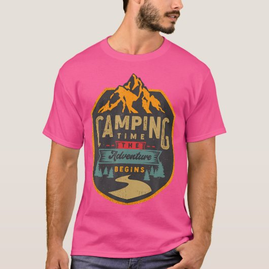 Campingtijd Het avontuur begint Camper T-shirt (Voorkant)