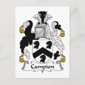 Campion Family Crest Briefkaart (Voorkant)