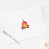 Campire en Firewood Ronde Sticker (Envelop)