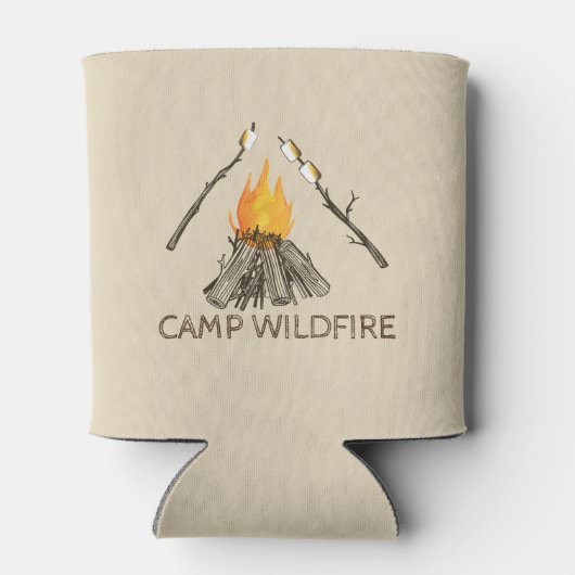 Campire met Toasting Marshmallows Koelbox Blikjeskoeler (Achterkant)