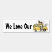 Campmobile Camper Van Bumpersticker (Voorkant)