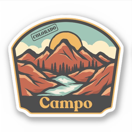 Campo, Colorado Sticker (Voorkant)
