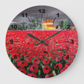 Campo de Amapolas Schilderij door Alfred Fox Grote Klok (Voorkant)