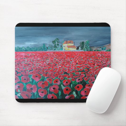 Campo de Amapolas Schilderij door Alfred Fox Muismat (Met muis)