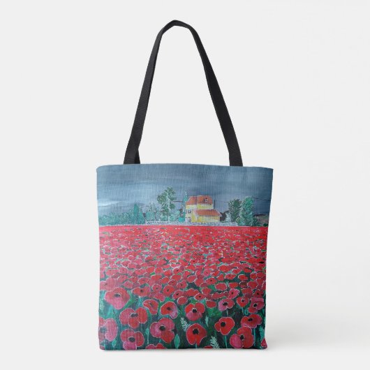 Campo de Amapolas Schilderij door Alfred Fox Tote Bag (Achterkant)