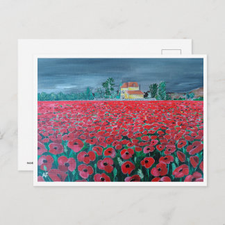 Campo de Amapolas schilderij van Alfred Fox Briefkaart