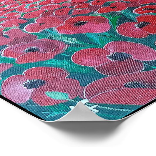 Campo de Amapolas schilderij van Alfred Fox Poster (Hoek)