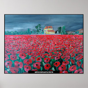 Campo de Amapolas schilderij van Alfred Fox Poster