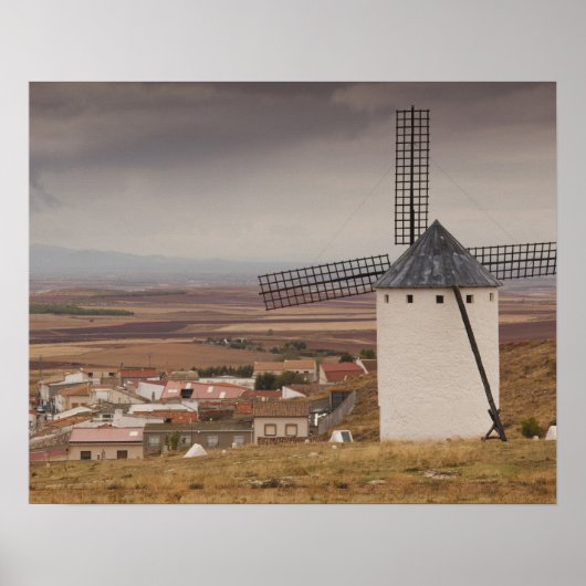 Campo de Criptana, antieke windmolens van La Manch Poster (Voorkant)