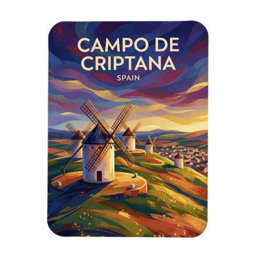 Campo de Criptana-molens Spanje Magneet (Verticaal)