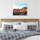 Campo de Fiori, Rome, Italië, bij zonsondergang -  Canvas Afdruk (Insitu (Slaapkamer))