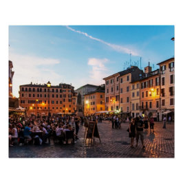 Campo de' Fiori Rome Perfect Poster | Sunset